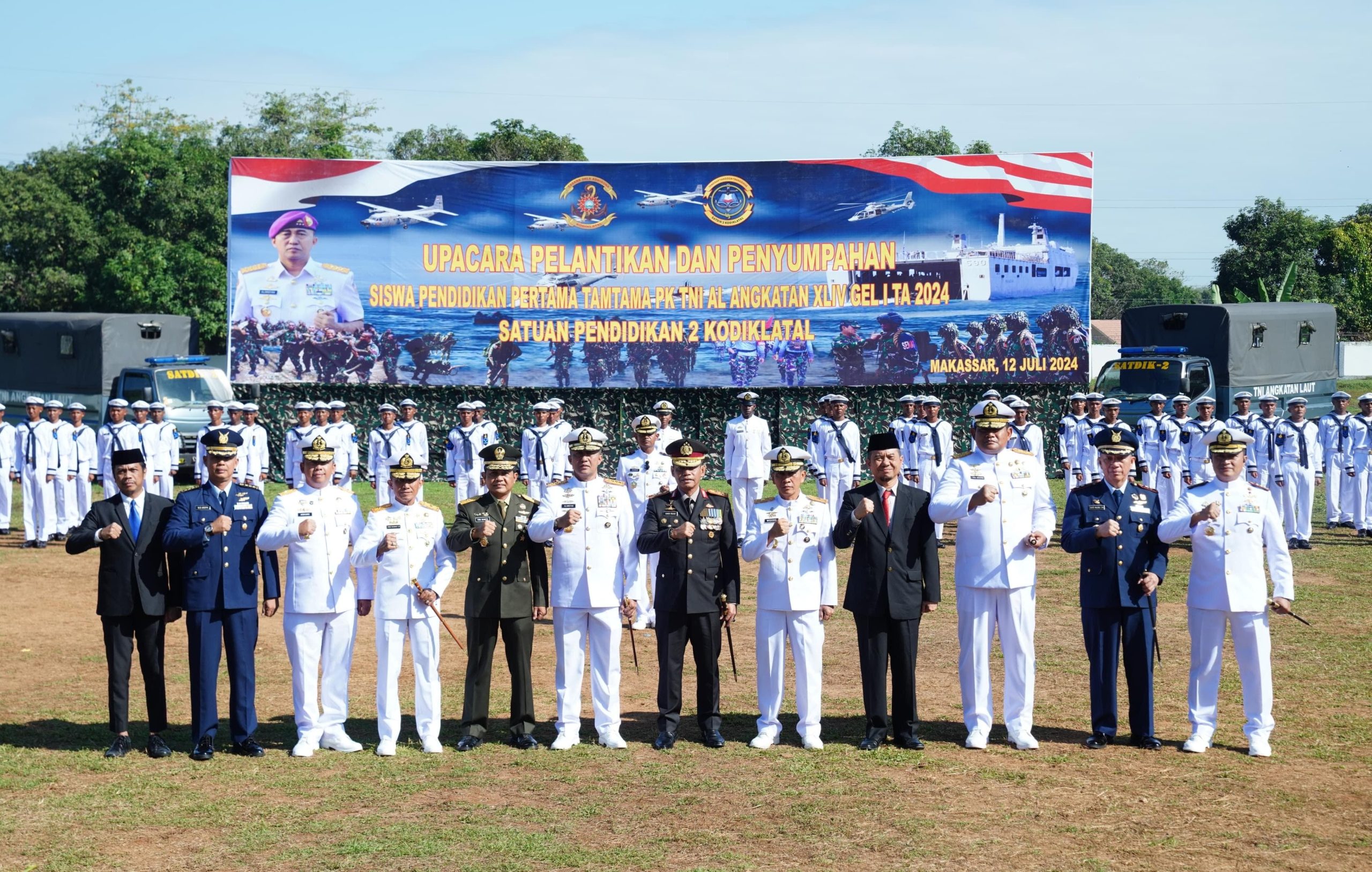 PJ Sekda Hadiri Upacara Pelantikan Diktama TNI AL, Harap Para Siswa Merawat Semangat dan Kedisiplinan