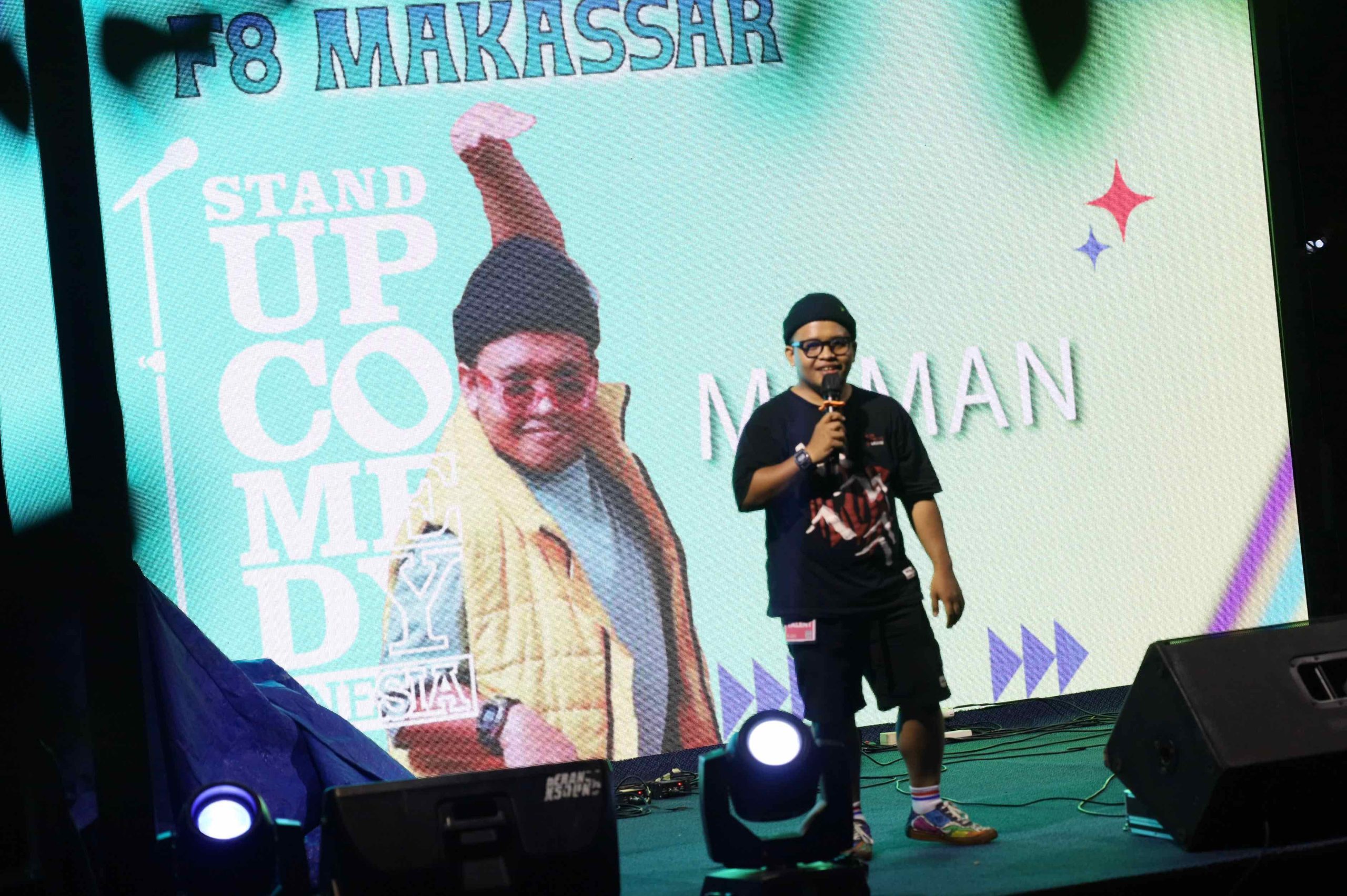 F8 Makassar Hadirkan Panggung Stand Up Comedy Hibur Masyarakat