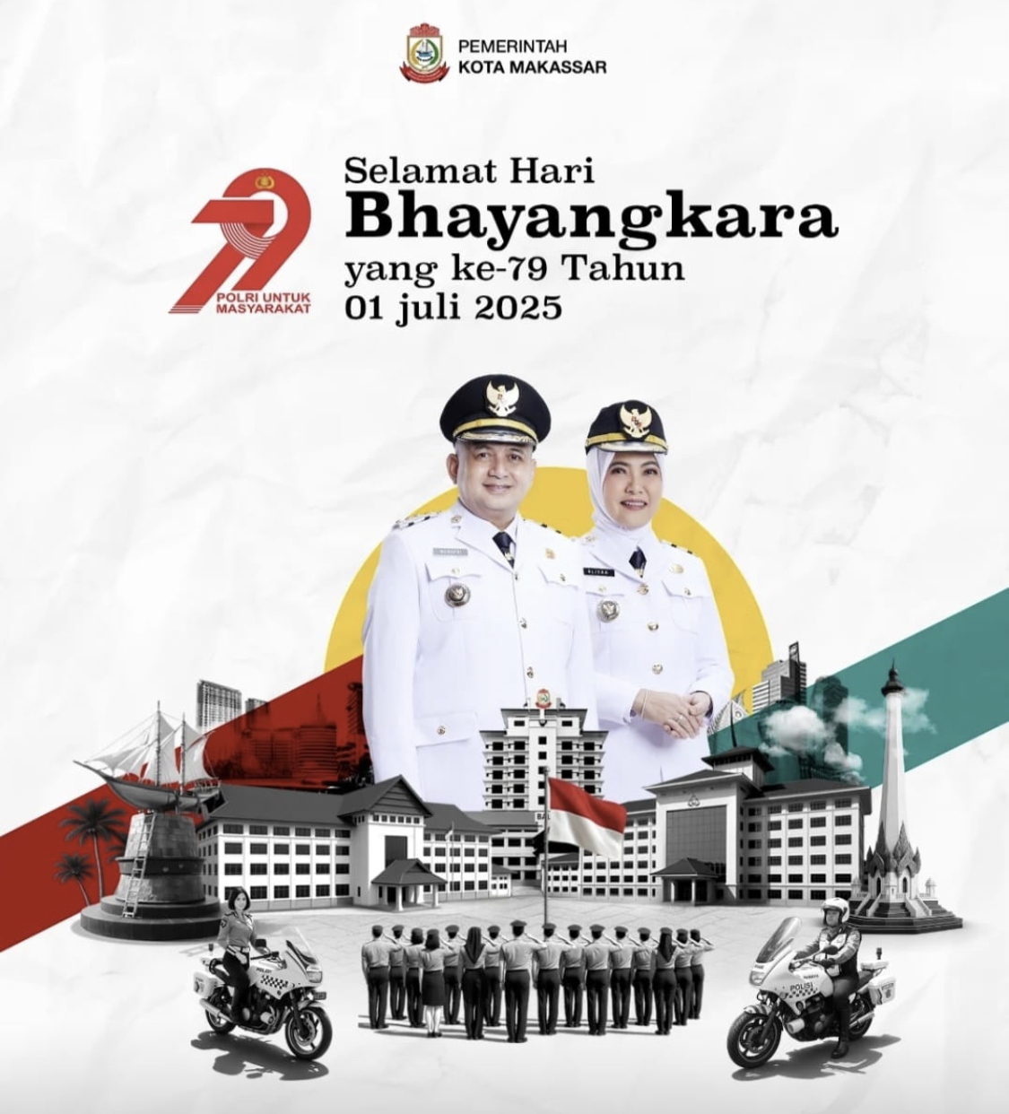 Hari Bhayangkara ke-79, Munafri Arifudin: Terus Bersinergi untuk Kota Makassar yang Aman dan Nyaman